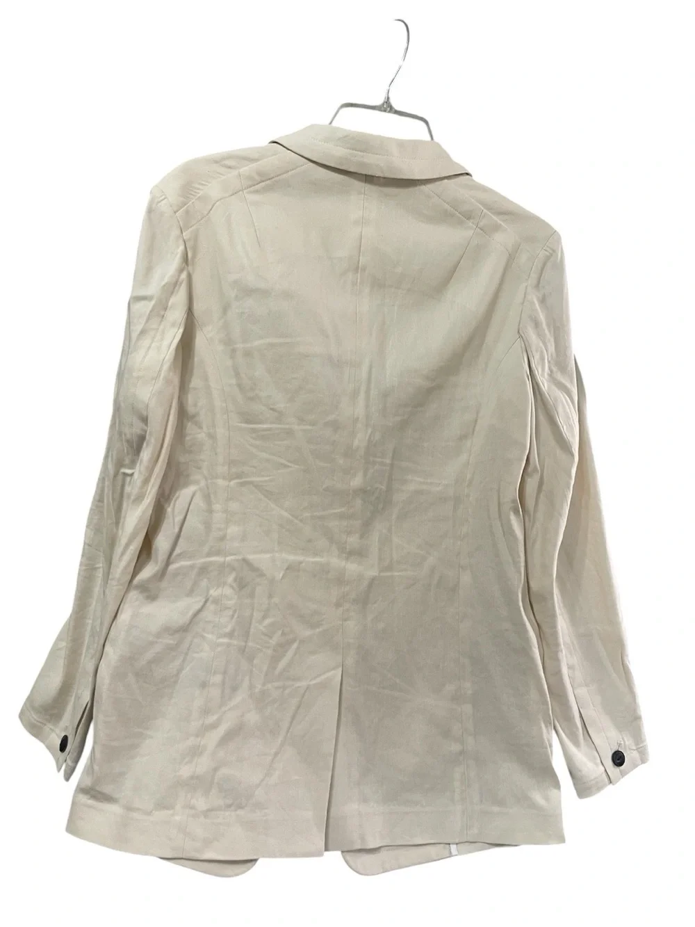 rag & bone cream linen spandex blend blazer one button minimalist neutral size 4